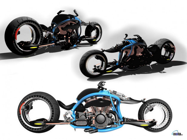 Обои картинки фото мотоциклы, 3d