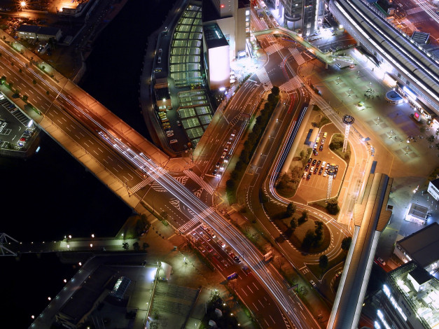 Обои картинки фото города, огни, ночного