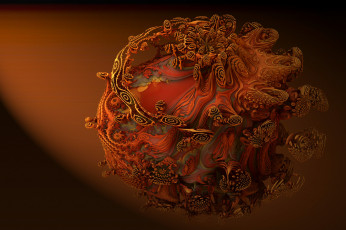 Картинка 3д графика fractal фракталы абстракции