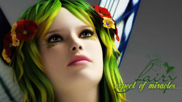 Картинка 3д графика elves эльфы цветы губы глаза