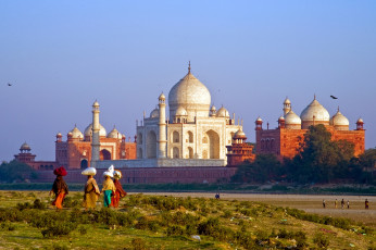 Картинка города тадж махал индия мавзолей мечеть