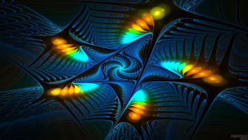 Картинка 3д графика fractal фракталы цвета узор