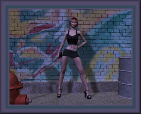 Картинка 3д+графика люди+ people девушка улыбка взгляд