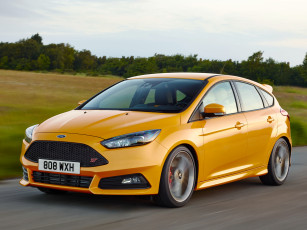 обоя автомобили, ford, желтый, 2014г, st, focus