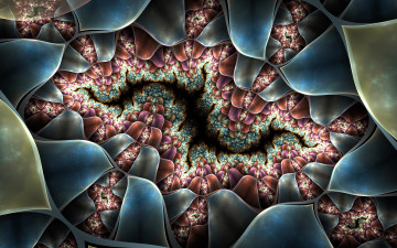 Картинка 3д+графика фракталы+ fractal цвета фон узор
