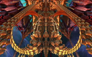 Картинка 3д+графика фракталы+ fractal цвета фон узор