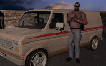 Картинка 3д+графика люди+ people мужчина автомобиль