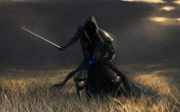 Картинка фэнтези нежить дождь луг смерть