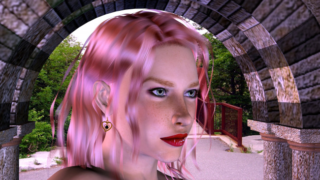 Обои картинки фото 3д графика, портрет , portraits, девушка, взгляд