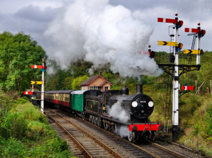 Картинка техника паровозы паровоз рельсы дорога железная