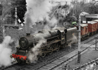 Картинка техника паровозы паровоз рельсы дорога железная