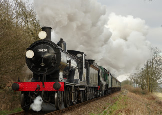 Картинка техника паровозы дорога железная рельсы паровоз