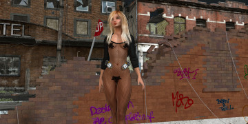 Картинка 3д+графика люди+ people блондинка фон взгляд девушка