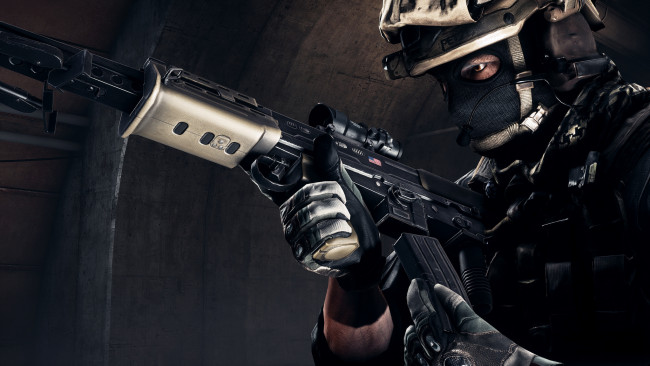 Обои картинки фото видео игры, battlefield 4, фон, экипировка, солдат, battlefield, 4, оружие, взгляд