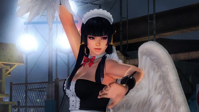 Обои картинки фото видео игры, dead or alive 5, девушка, взгляд, фон, ангел