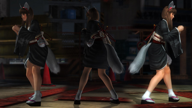 Обои картинки фото видео игры, dead or alive 5, девушки, взгляд, фон, хвостики