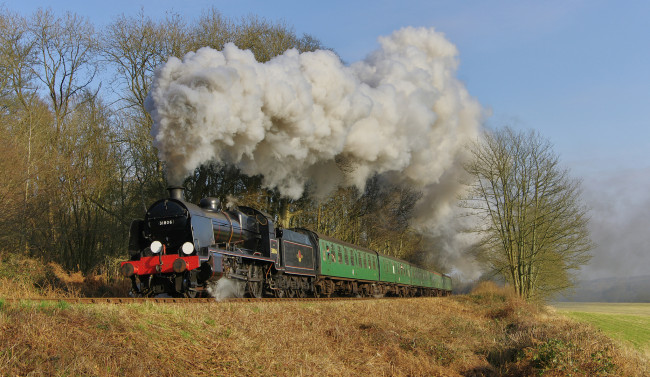 Обои картинки фото техника, паровозы, паровоз, дорога, рельсы, железная