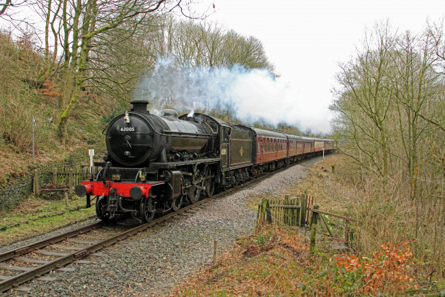 Обои картинки фото техника, паровозы, паровоз, рельсы, дорога, железная