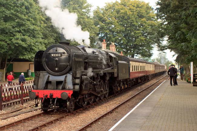 Обои картинки фото техника, паровозы, паровоз, рельсы, железная, дорога