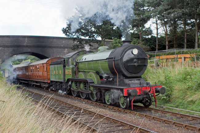 Обои картинки фото техника, паровозы, рельсы, паровоз, дорога, железная