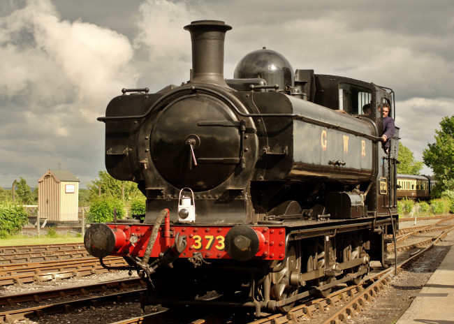 Обои картинки фото техника, паровозы, паровоз, дорога, рельсы, железная