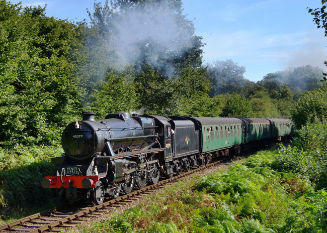 Обои картинки фото техника, паровозы, паровоз, рельсы, дорога, железная