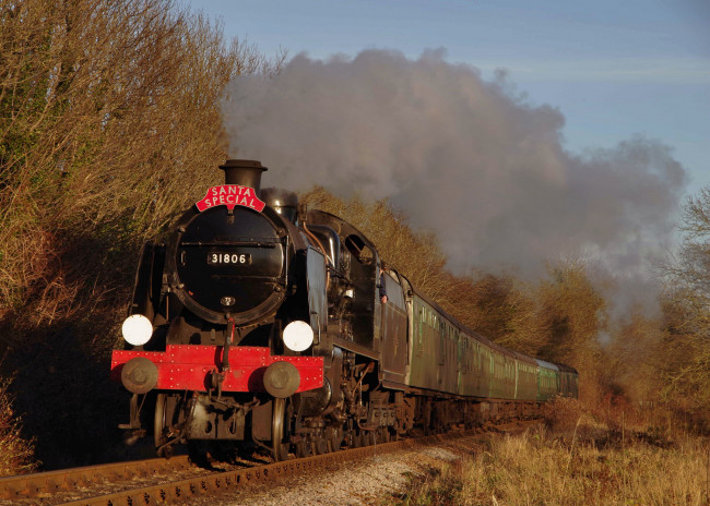 Обои картинки фото техника, паровозы, железная, паровоз, рельсы, дорога