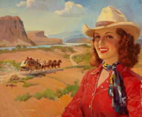 Картинка рисованное люди фон взгляд девушка