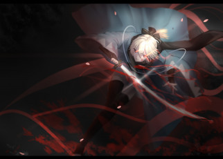 Картинка аниме fate stay+night sakura saber