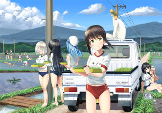 Картинка аниме kantai+collection фон взгляд девушки