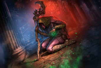 Картинка фэнтези маги +волшебники посох ведьма пожирающая младенцев witch eats babies edikt art