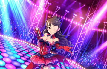 Картинка аниме idolm@ster фон взгляд девушка