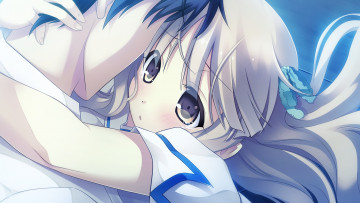 обоя аниме, ryuusei kiseki -shooting probe, фон, взгляд, девушка