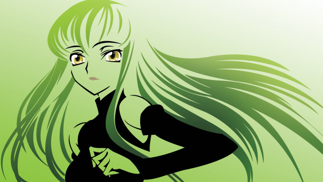 Обои картинки фото аниме, code geass, девушка, фон, взгляд