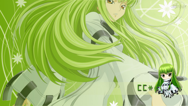 Обои картинки фото аниме, code geass, фон, взгляд, девушка