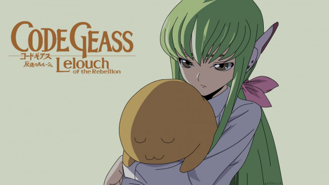 Обои картинки фото аниме, code geass, фон, взгляд, девушка