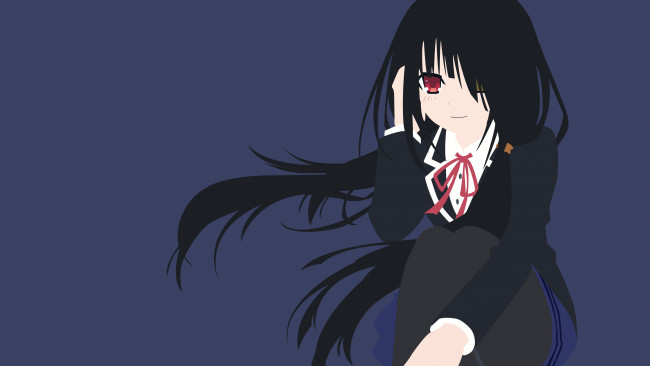 Обои картинки фото аниме, date a live, фон, взгляд, девушка