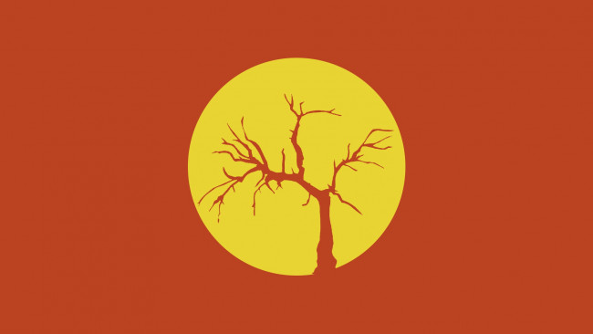 Обои картинки фото рисованное, минимализм, фон, дерево