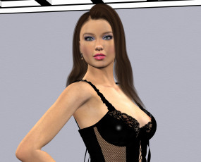 Картинка 3д+графика люди+ people фон взгляд девушка