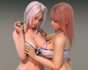 Картинка 3д+графика люди+ people девушки взгляд фон