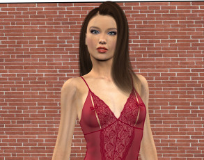 Картинка 3д+графика люди+ people девушка взгляд фон