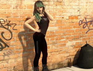 Картинка 3д+графика люди+ people фон взгляд девушка