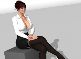 Картинка 3д+графика люди+ people взгляд фон девушка