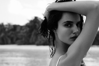 Картинка blanca+padilla девушки лицо брюнетка черно-белая