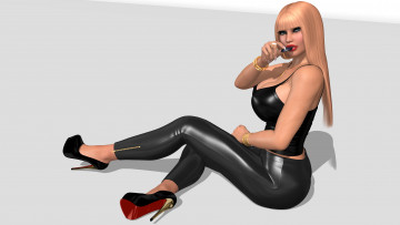 Картинка 3д+графика люди+ people фон девушка взгляд