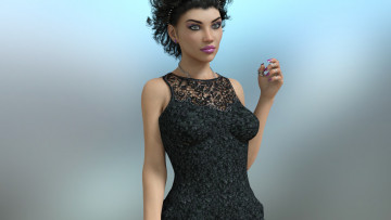 Картинка 3д+графика люди+ people взгляд фон девушка