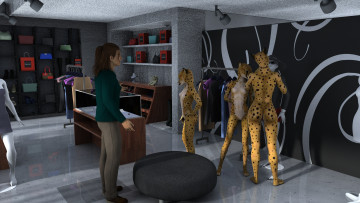 Картинка 3д+графика существа+ creatures леопарды