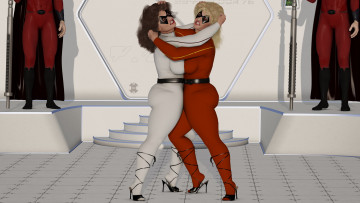 Картинка 3д+графика юмор+ humor девушки фон взгляд