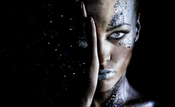 Картинка девушки -unsort+ креатив лицо макияж девушка