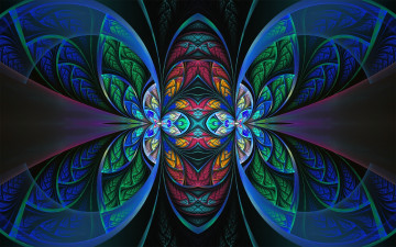 Картинка 3д+графика фракталы+ fractal узор фон цвета